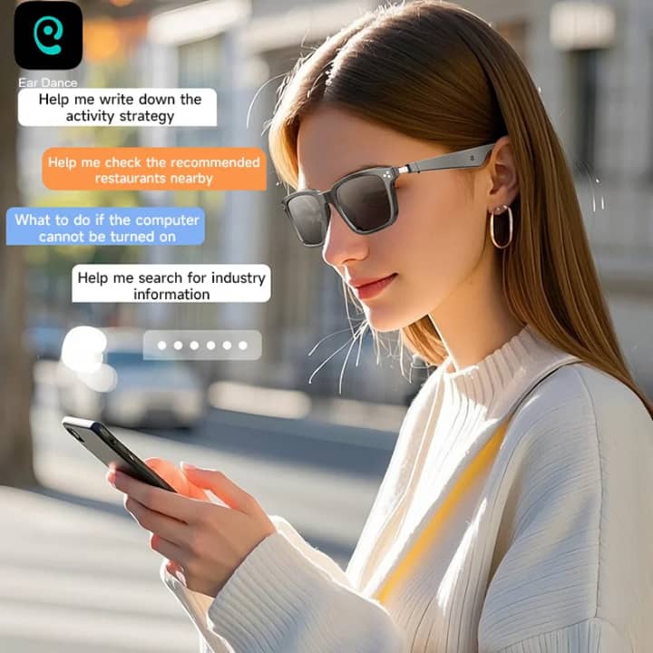 Lunettes Connectées avec Traduction Automatique 🤖🌐 – Idéal Voyageurs, Étudiants & Pros