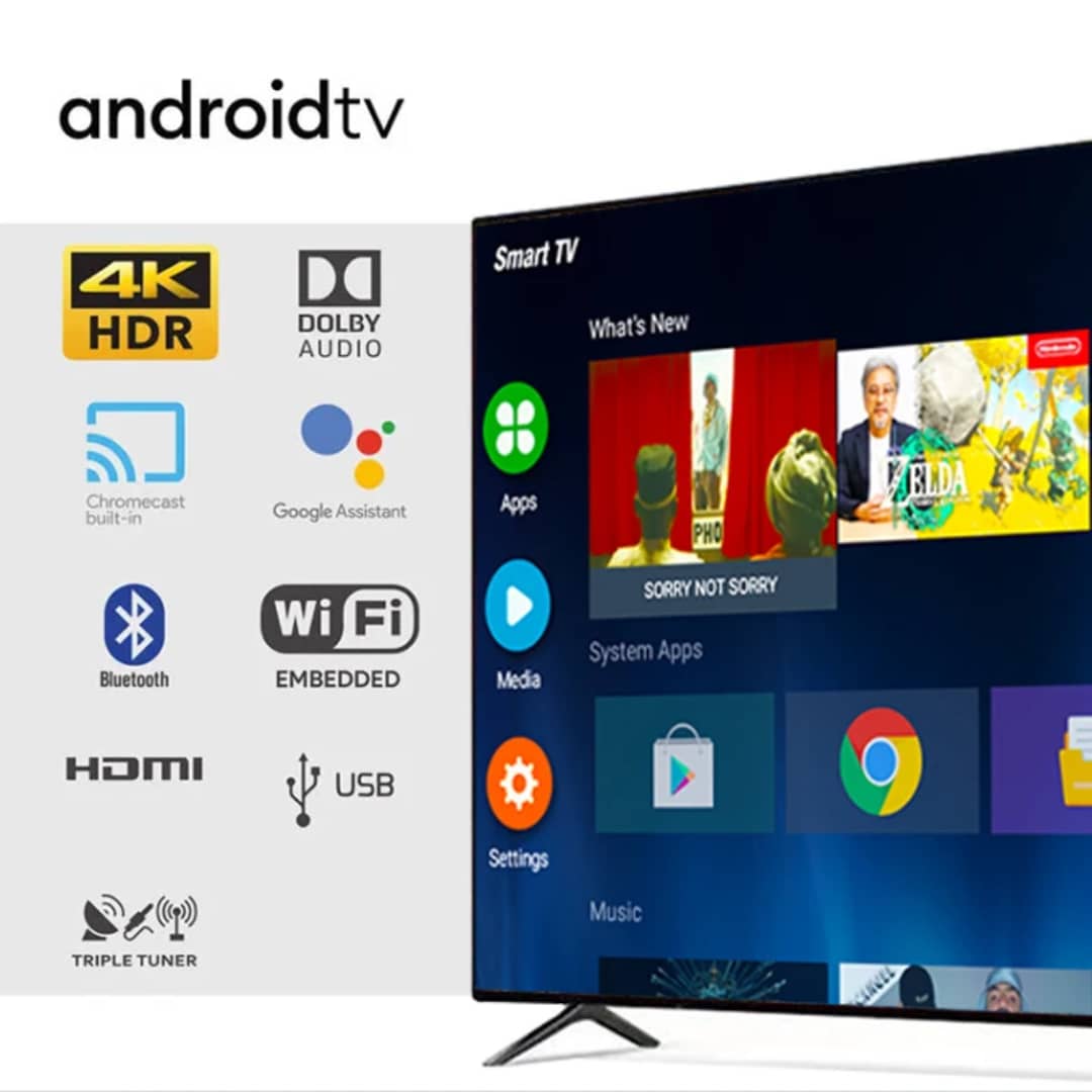 Téléviseurs Smart tv Android 4k 43 pouces  65 pouces